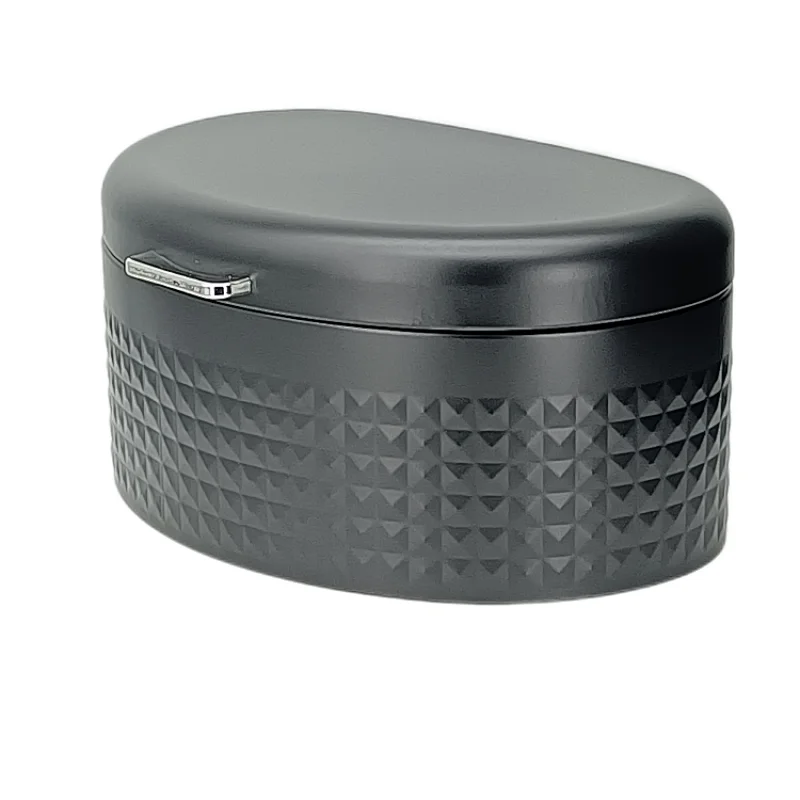 Kitchen Bread Bin, Storage basket, Food case 2022, Carbon Steel, Bamboo Lid, Rectangle, Modern Designe, White Black Grey, Any Color