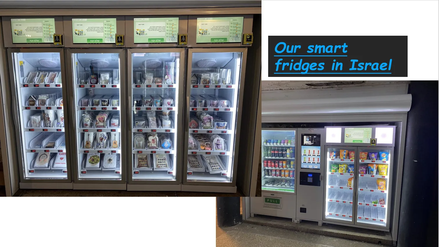 ice cream vending machine fridge healthy food in Israel