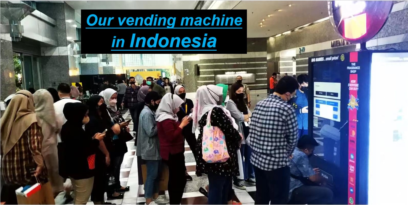 Perfume vending machine in Indonesia