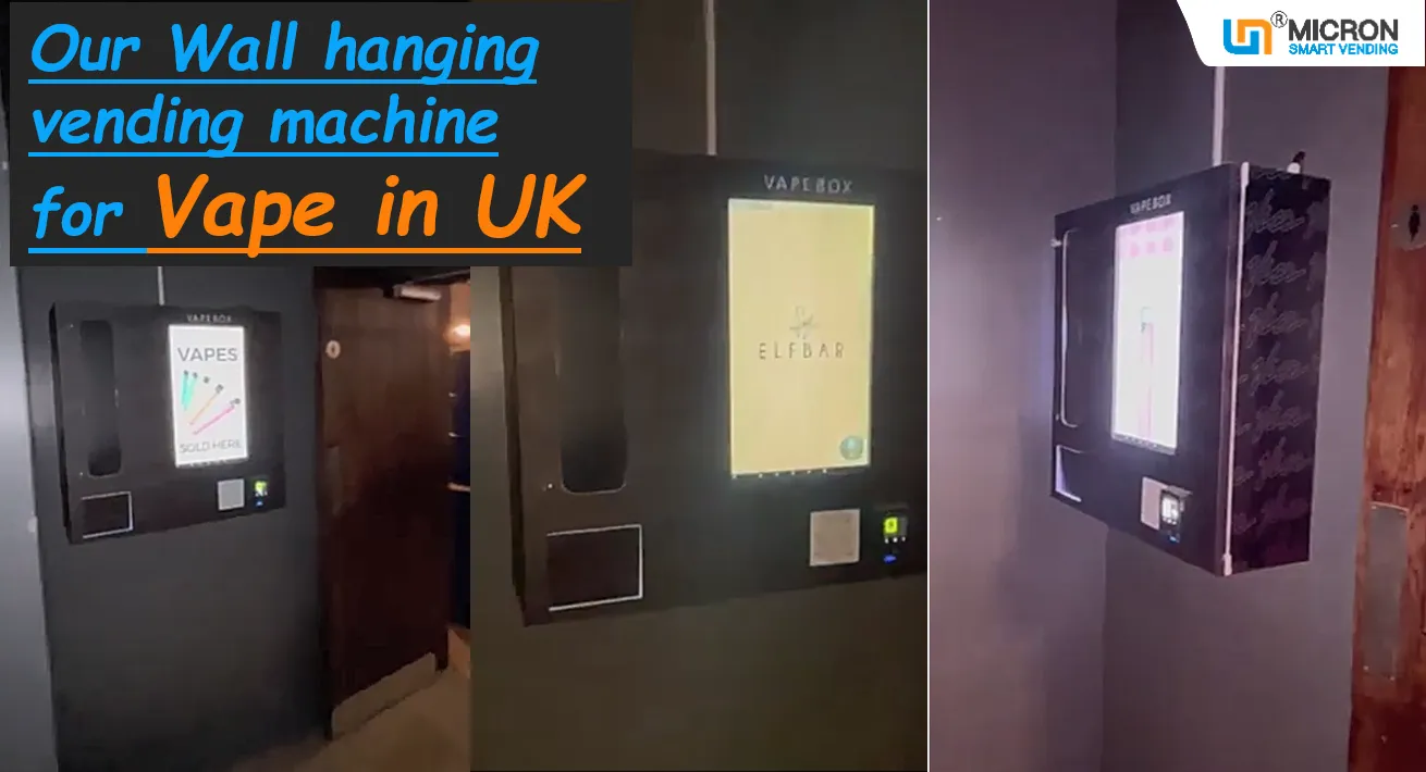 wall-mounted e-cigarette vape vending machine in UK