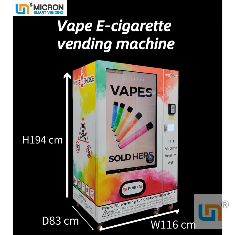 big capacity 55-inch touchscreen vape vending machine 