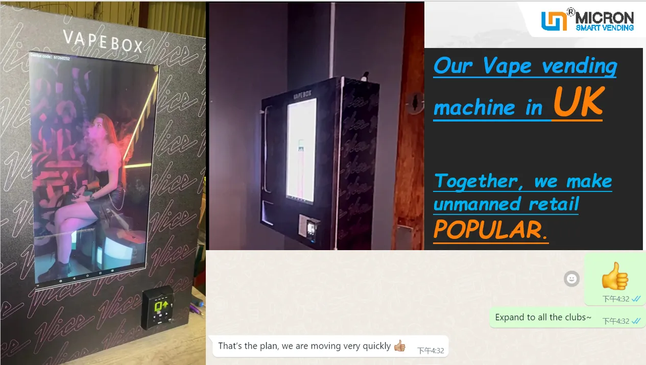 WEIMI mini vape vending machine in UK