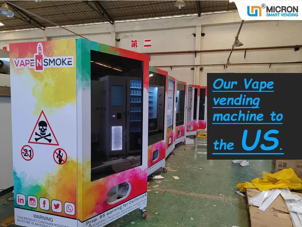 Big touch screen vending machine exported to the USA