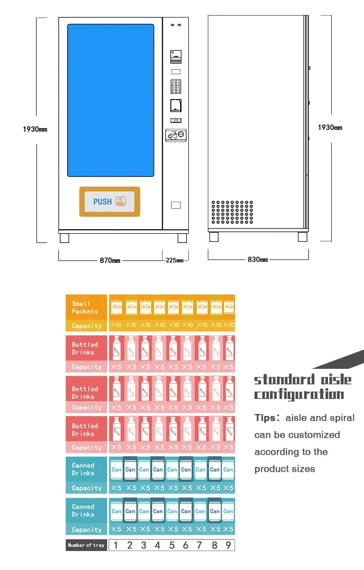 configuration Micron full screen vending machine