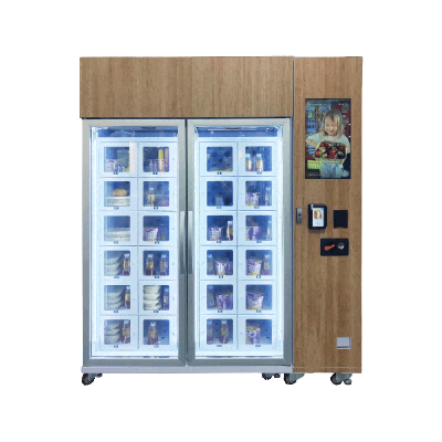free match locker vending machine for frozen food, farm produce, flowers, cupcakes...