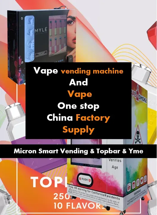 Standing/Hanging e-cigarette vape vending machine and vape one-stop supplier