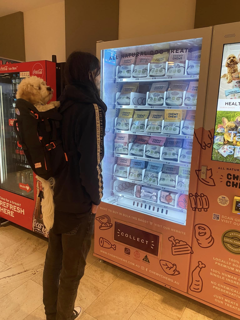 pet vending machine offers easy access to pet food treats toys