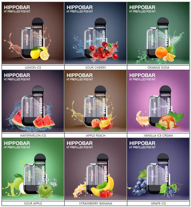WEIMI HIPPOBAR vape prefilled pod kit fruity flavors