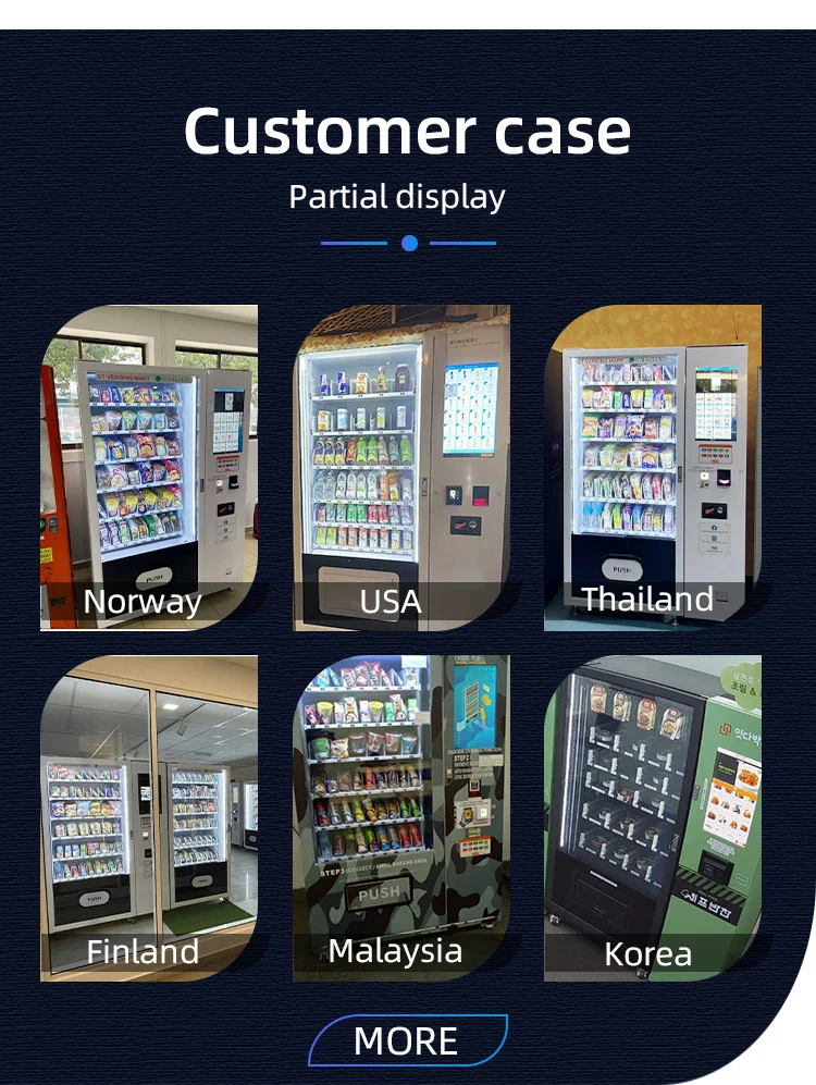 Big Capacity Snacks Drinks Combo Vending Machine customer cases
