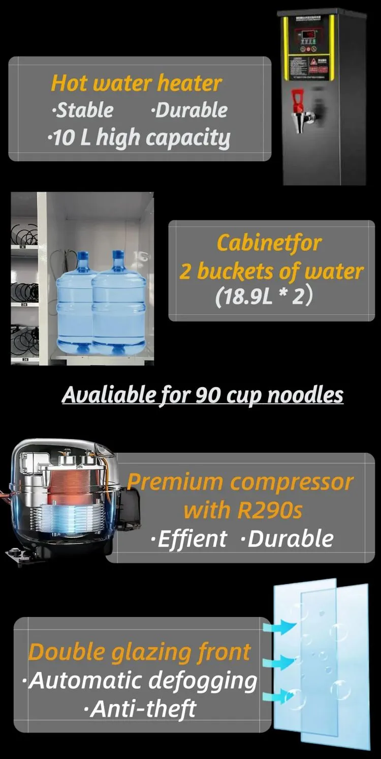 hot water dispenser of Cup Noodle Vending Machine
