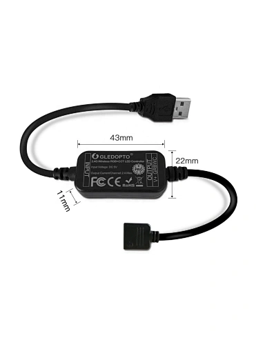 Gledopto LED Controller With RF Remote Control ZigBee Dimmer Switch 5V DC USB LED Controller Google Home Compatible Dimmers RGBW