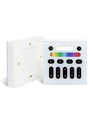 GL-W-003Z Gledopto RGBW RGBCCT 2.4G RF Touch Panel Remote Control 4 Zone Group Controlling Wall Mounted Remote Controller