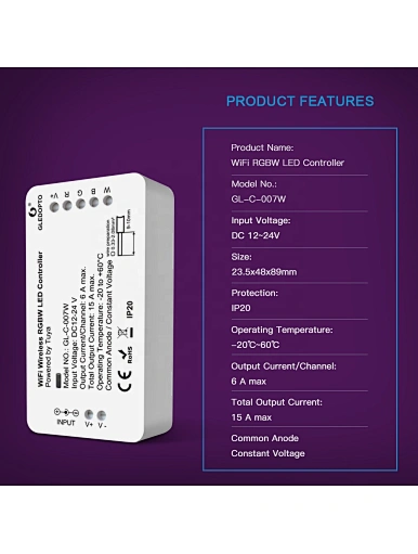 LED WIfi controller RGBW