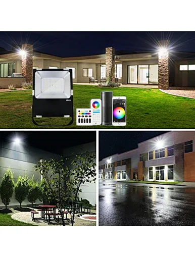 smart rgb led flood light 60W