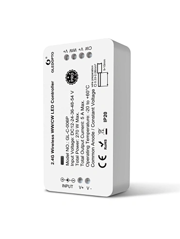 GL-C-006P Gledopto CCT LED Controller ZigBee 3.0 Smart Hub Compatible LED Strip Controller Works With SmartThings App Controlled