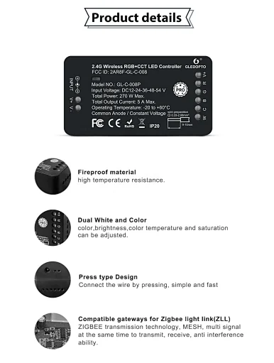 Zigbee rgb cct controller