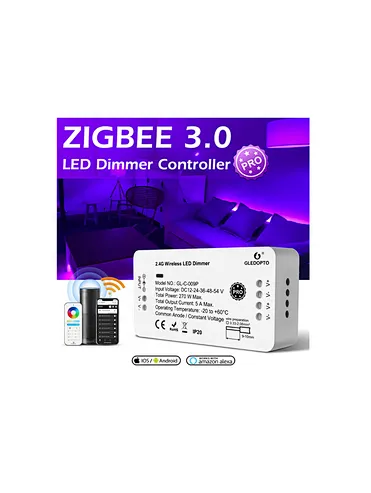 54V 36V 24v led dimmer 1gang ZIGBEE wireless adjustment interior integrated wall panels