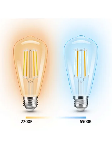Clear Glass ST64 WiFi White Ambiance Vintage Lamp Bulb for Pendant Lights String Light