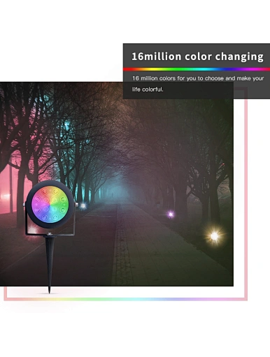 smart zigbee rgb outdoor spotlight