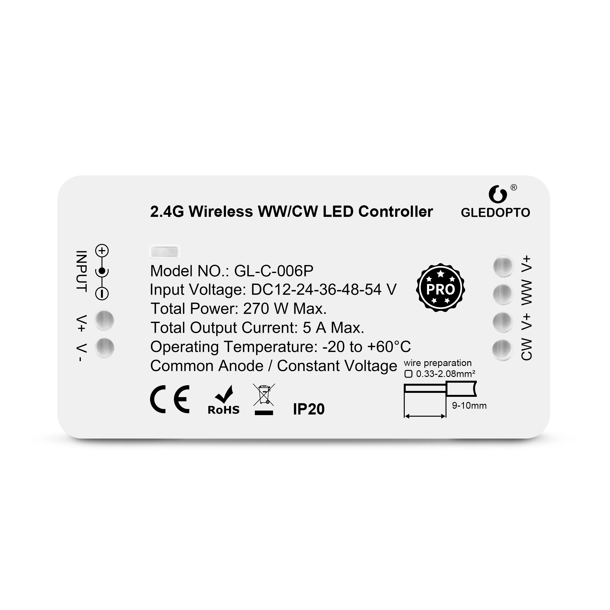 zigbee led controller ww/cw