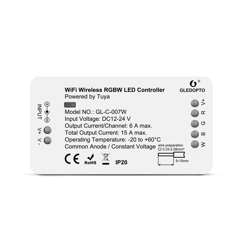 tuya wifi led controller rgbw