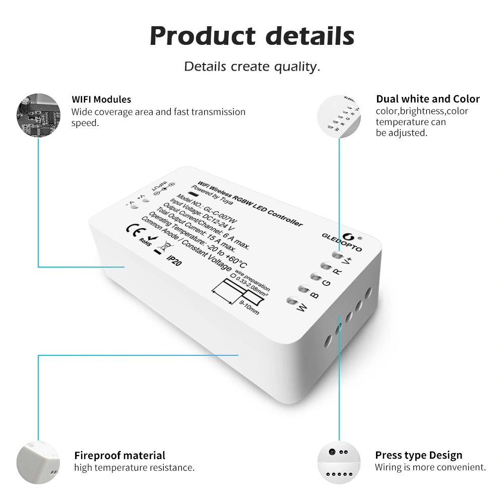 rgbw wifi led controller