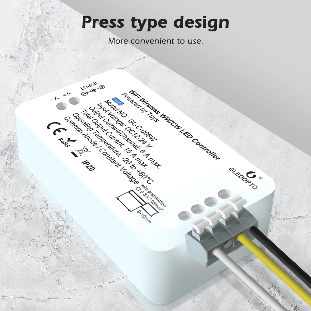 Tuya wifi led controller ww/cw