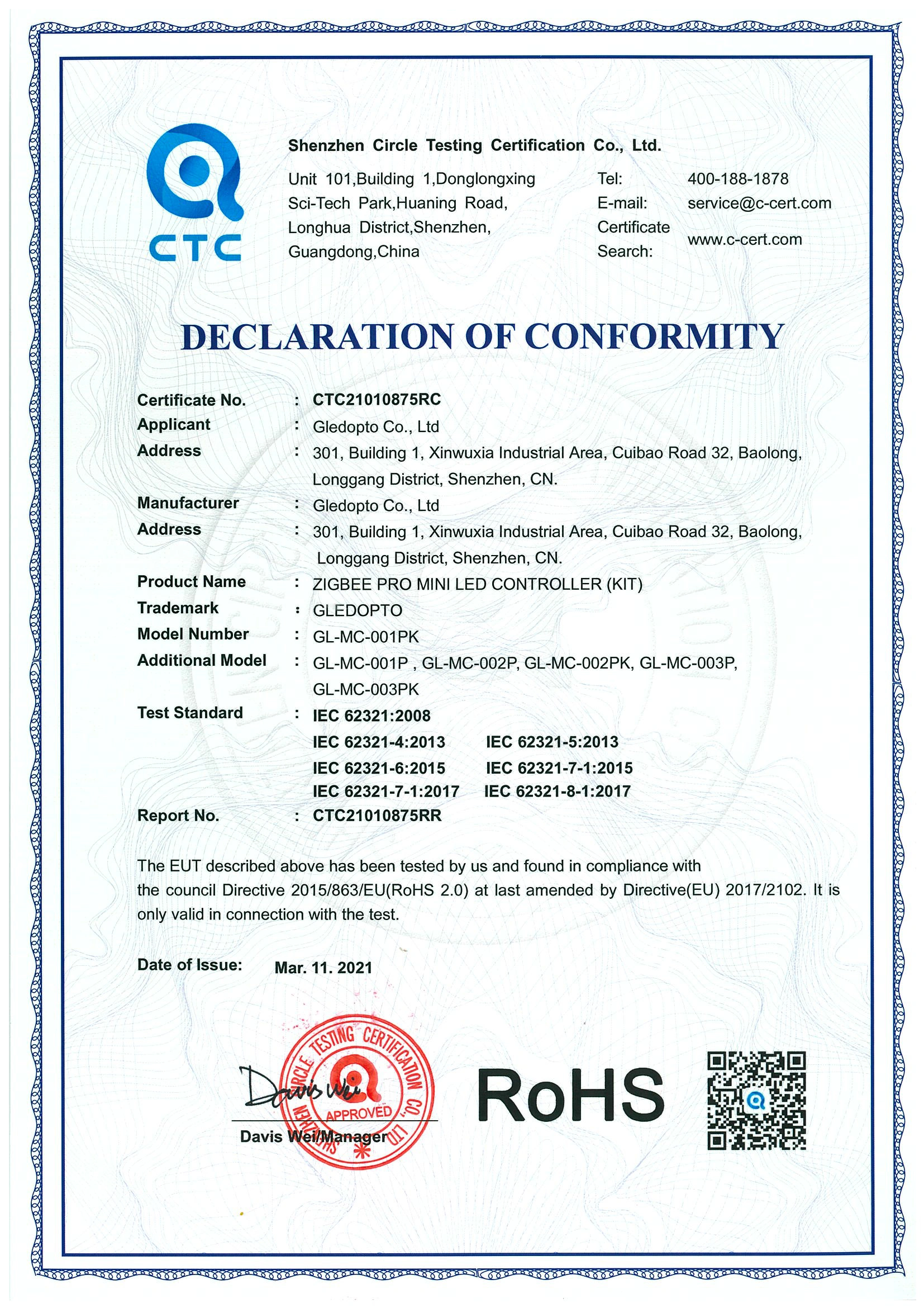 rgbcct led controller tuya