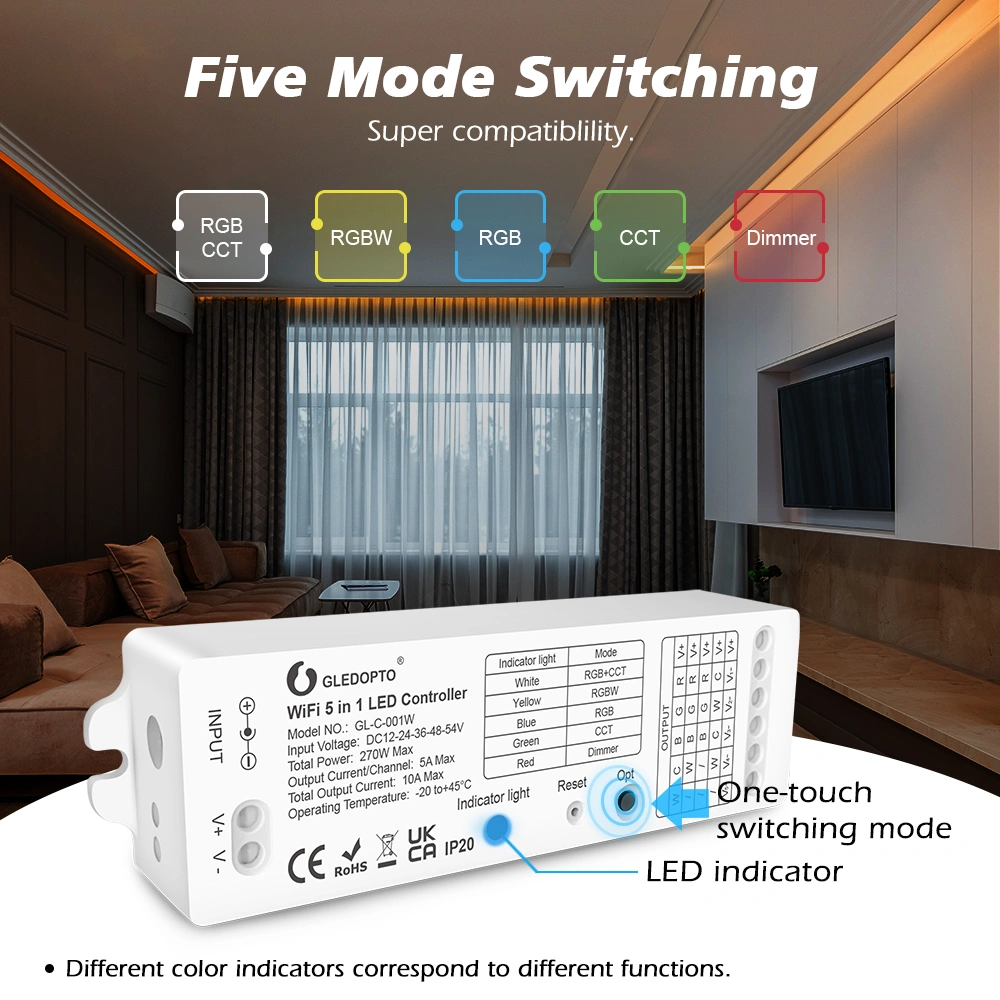 wifi led controller rgbcct