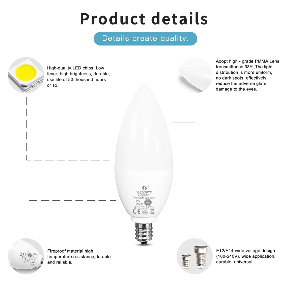 smart zigbee led bulb e14