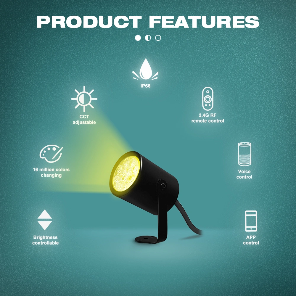 rgbw led Garden Light remote control
