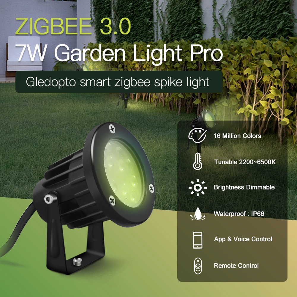 smart outdoor spotlight rgb