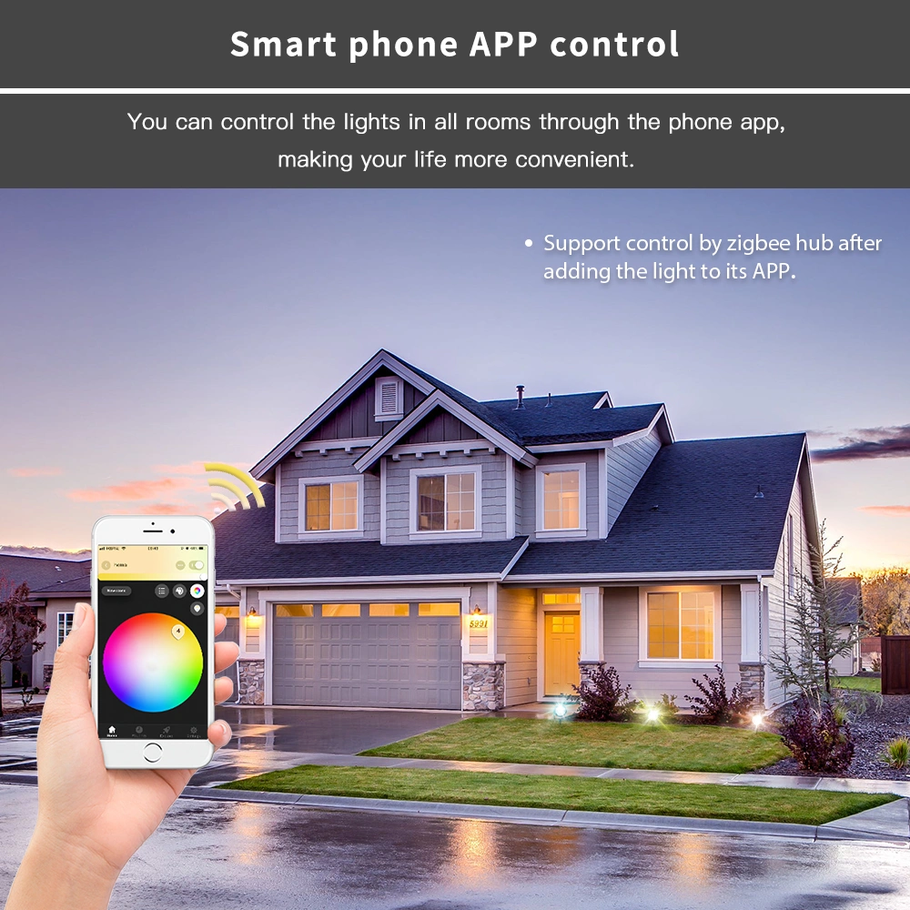 smart outdoor spotlight rgb