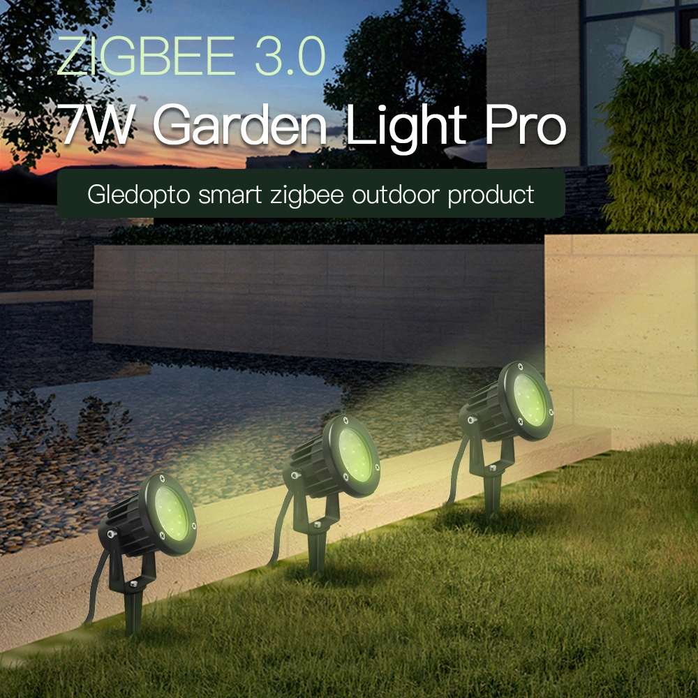 smart outdoor spotlight rgb