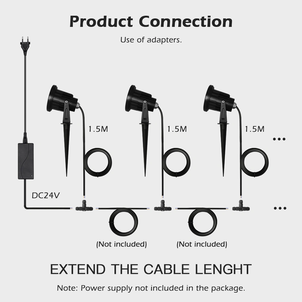 24V smart outdoor led spotlight
