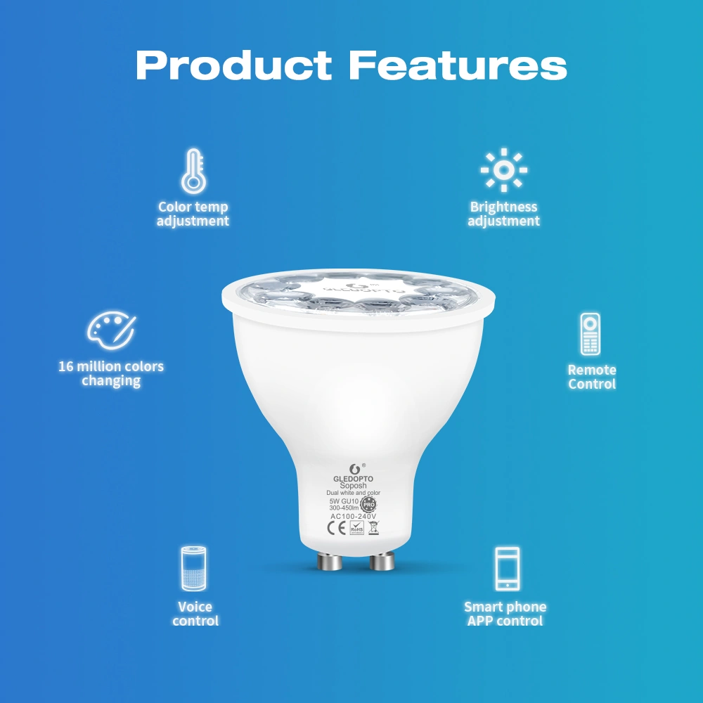 Smart led spotlight GU10