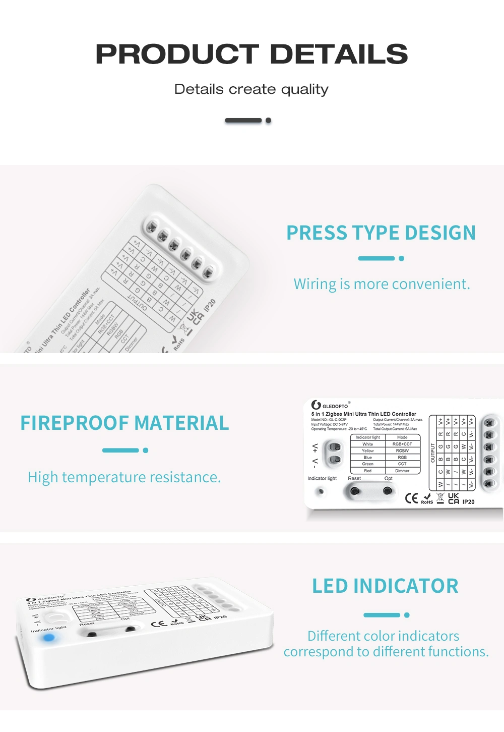 GLEDOPTO zigbee mini LED controller