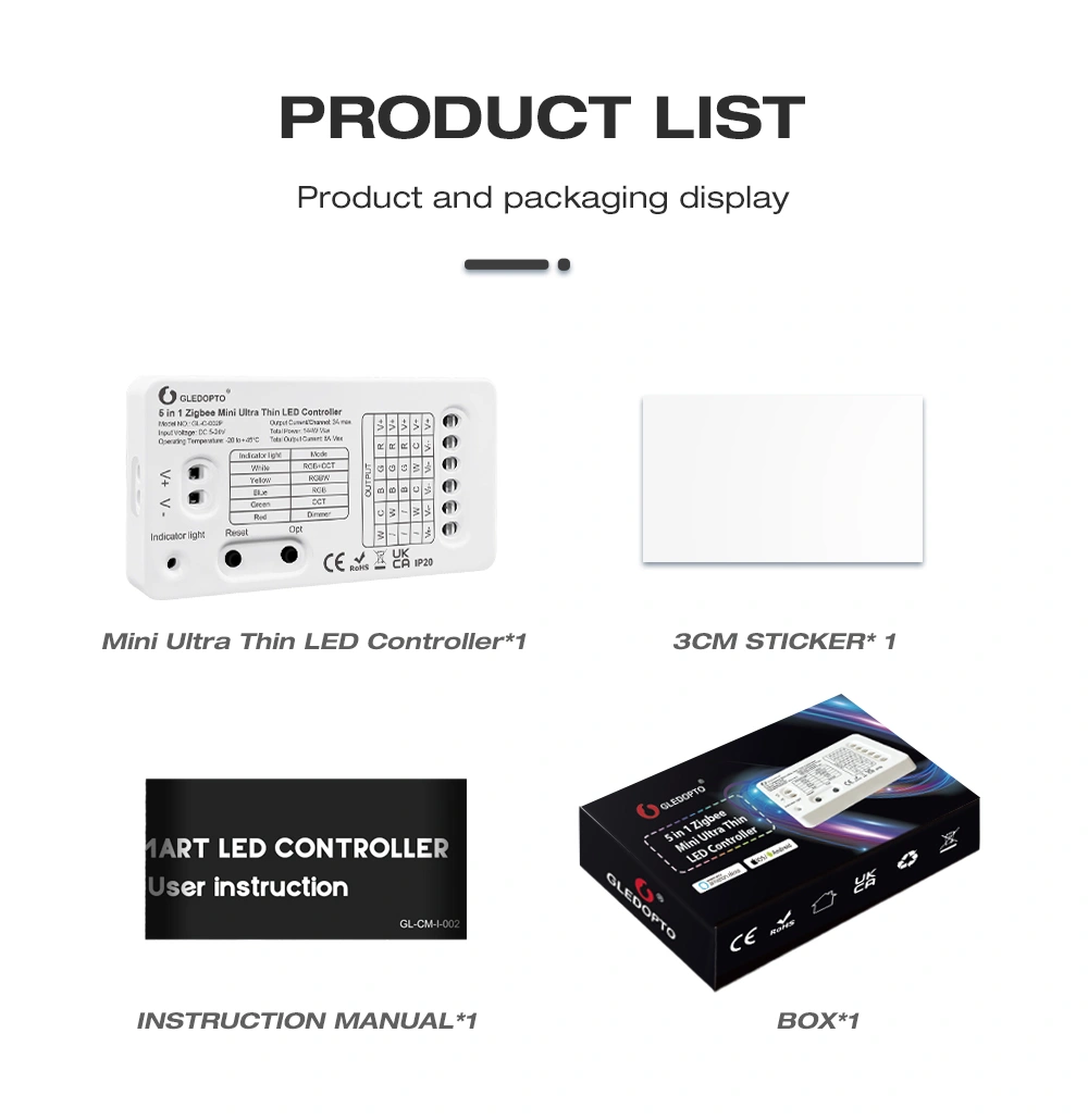 mini GLEDOPTO zigbee controller