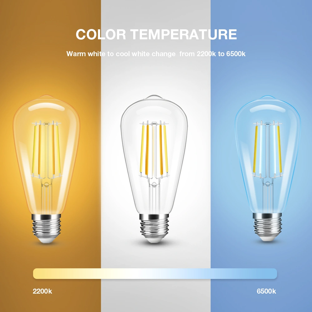 CCT tunable LED Filament Bulb