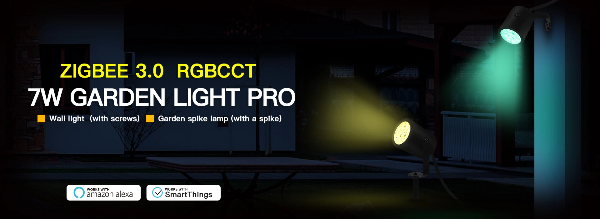 rgb outdoor spotlight