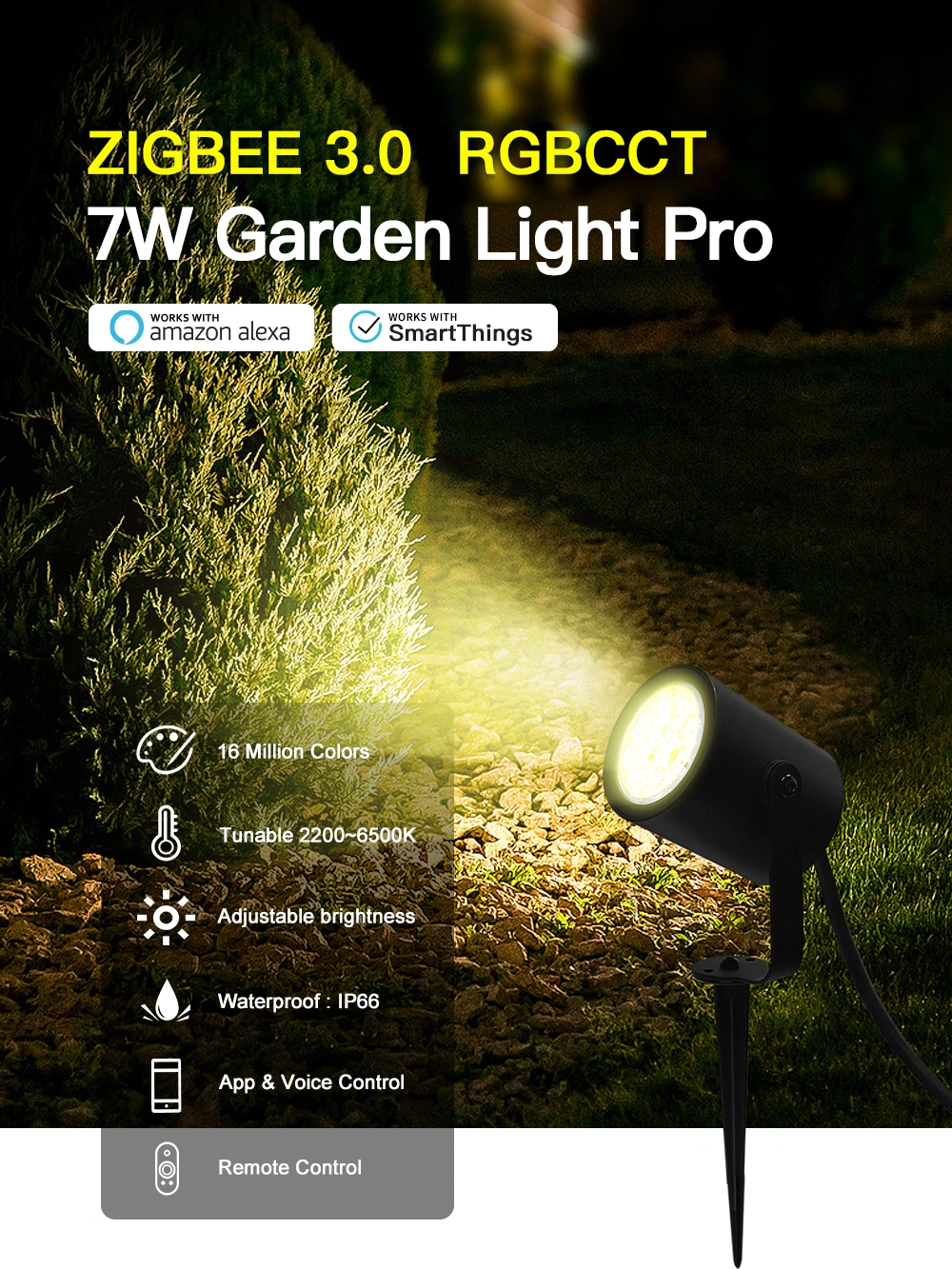 rgb outdoor spotlight