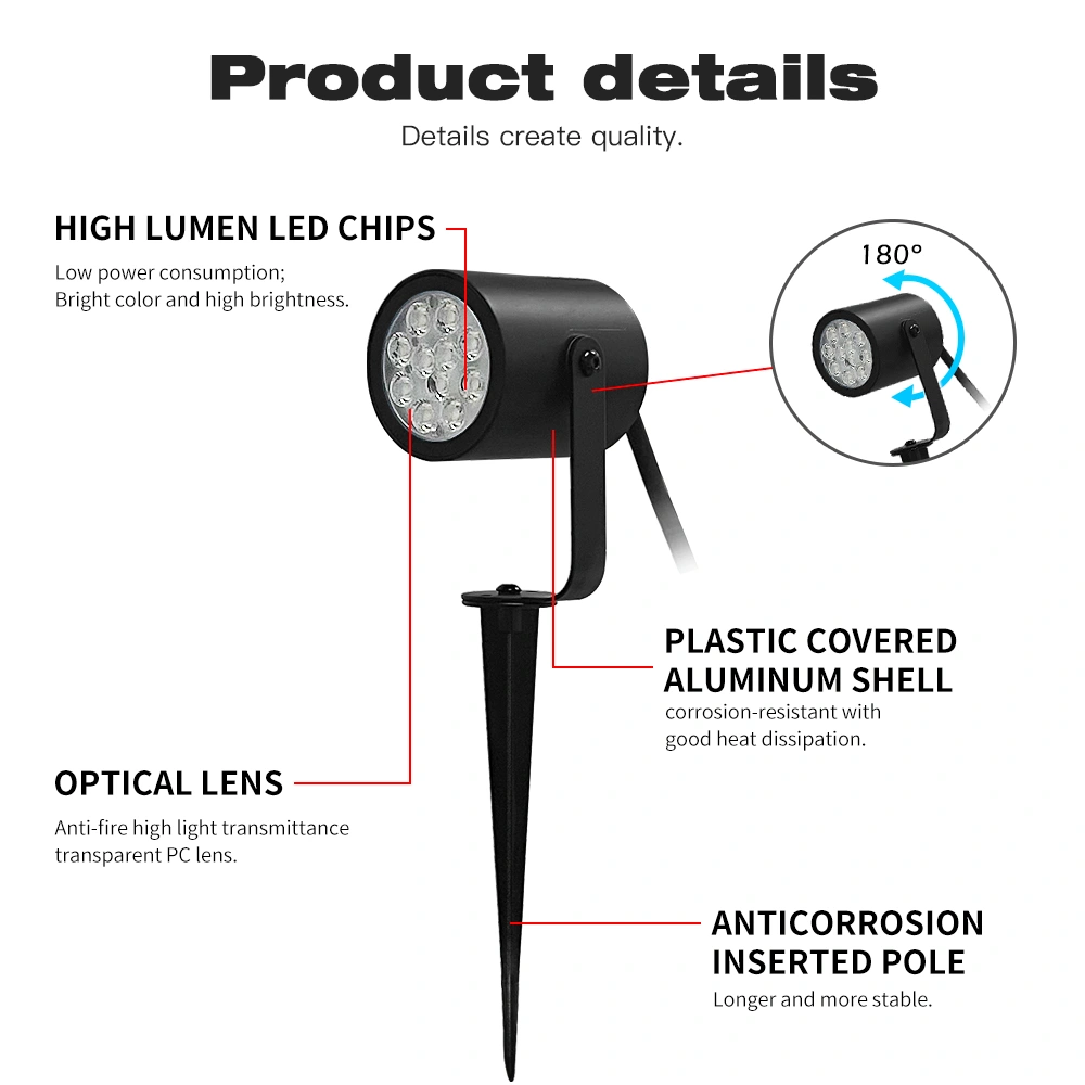 rgb outdoor spotlight