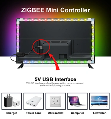 5V rgb led strip light controller