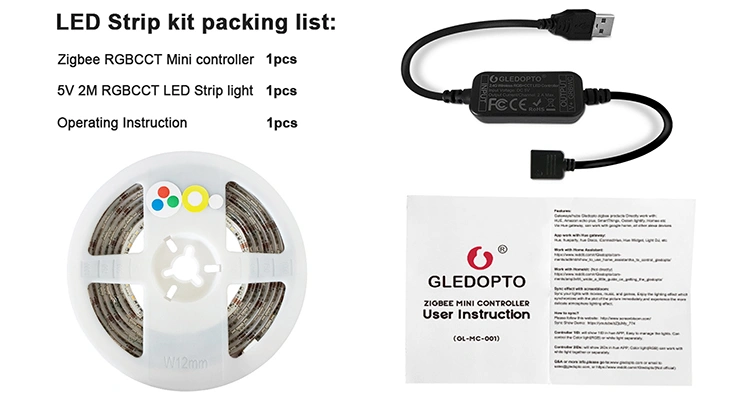 5V rgb led strip light controller