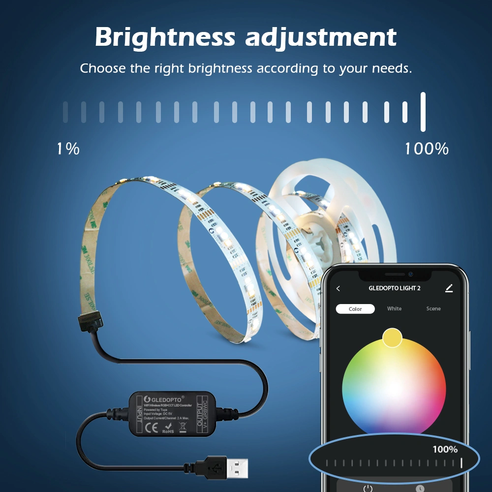 wifi led strip controller rgb cct