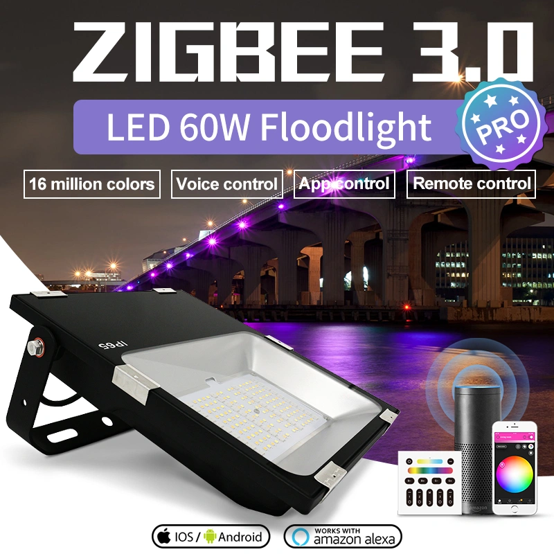 smart rgb led flood light 60W