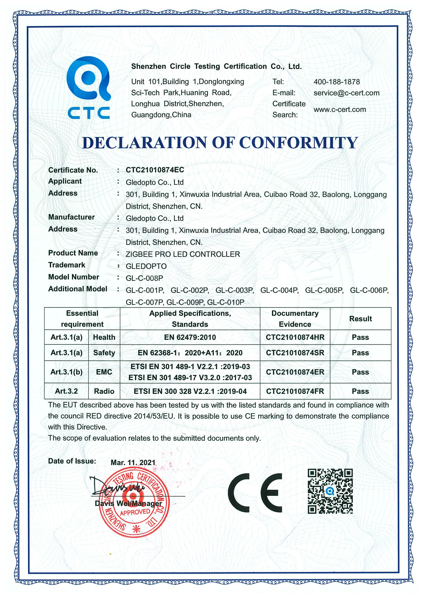 zigbee led controller