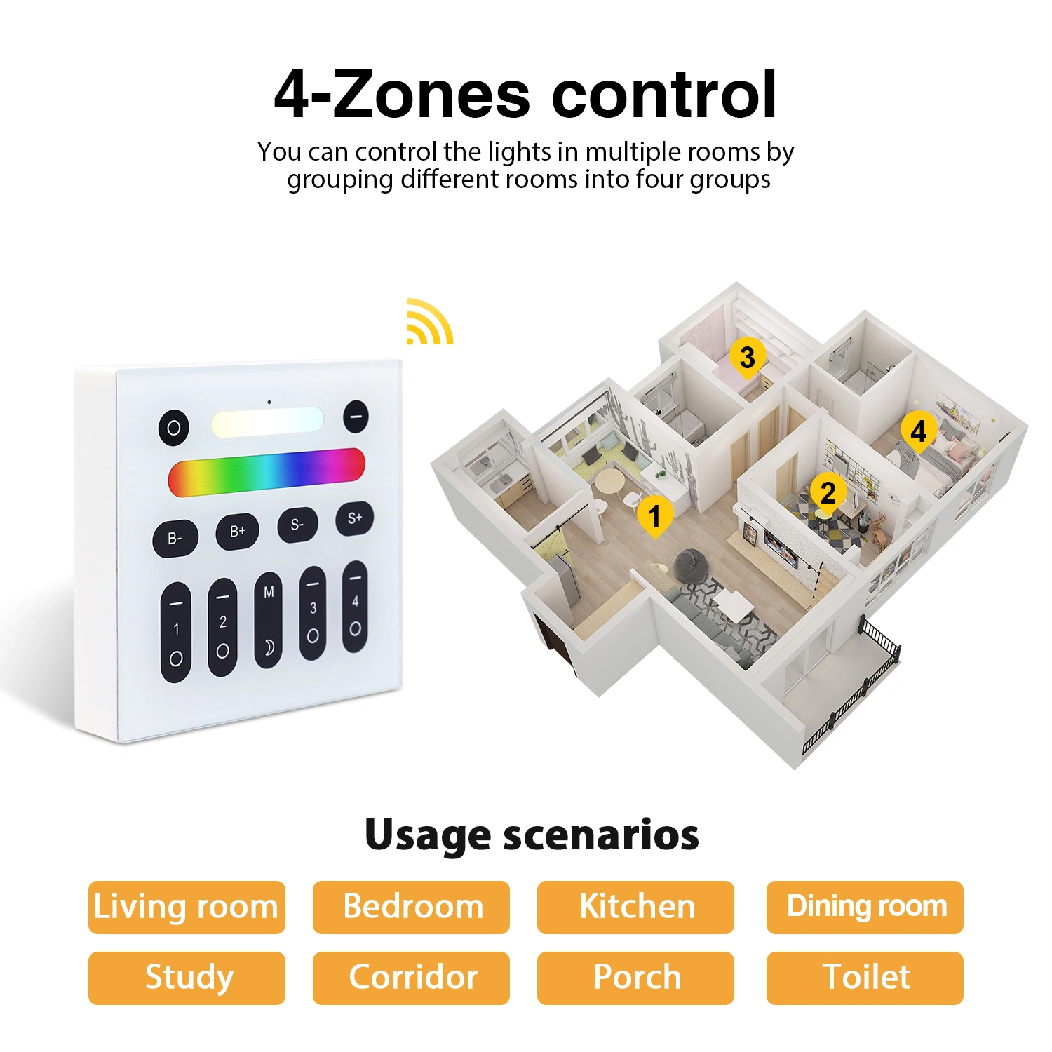 zigbee remote touch dimmer switch