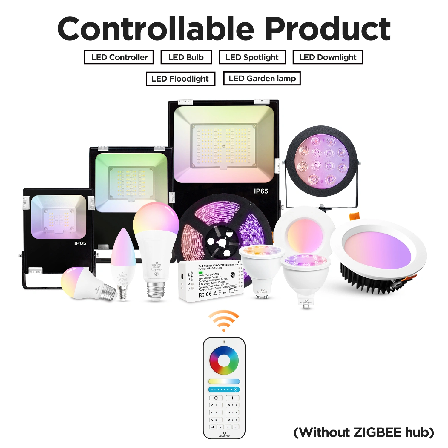 RF remote control light dimmer
