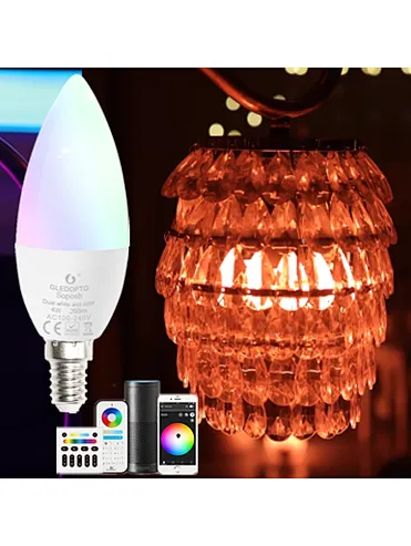 Zigbee RF SmartThings control multi colored light LED bulbs E14 E12 lighting bulb 4W Candle Light